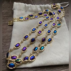 Kendra Scott Vintage Gale Necklace black iridescent